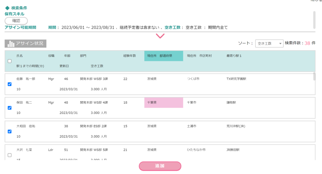 アサイン管理