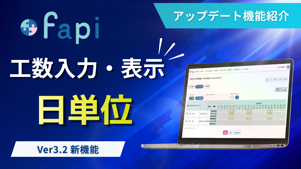「日単位工数の入力/表示機能」