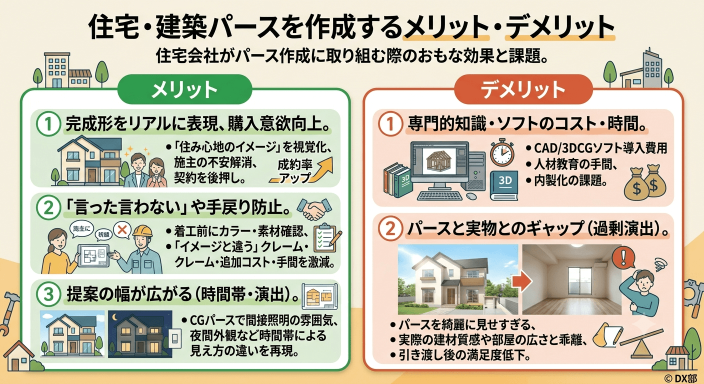 住宅・建築パースを作成するメリット・デメリット