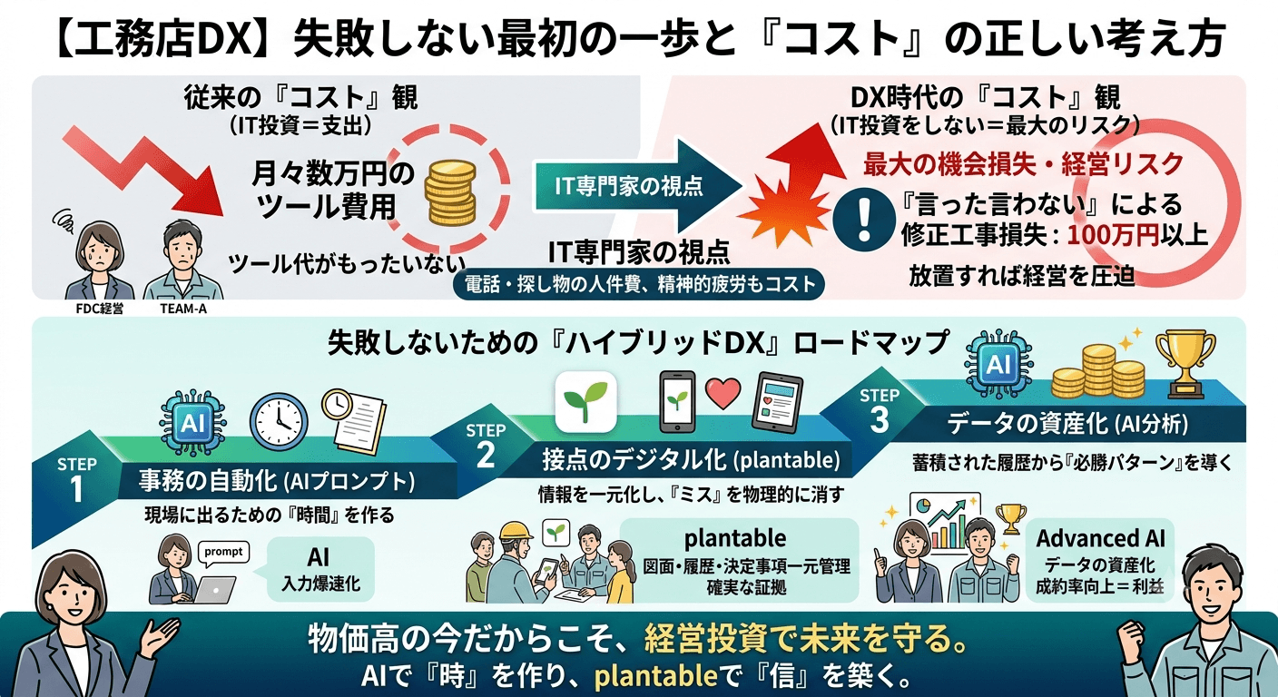 失敗しない工務店DX｜最初の一歩と「コスト」の正しい考え方